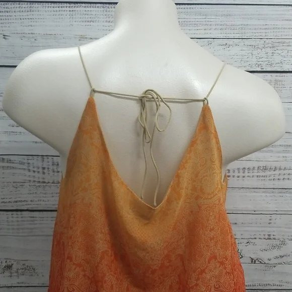 Cato Orange Ombre Lace Trim With Keyhole detail In The Back Top 22/24W - Picture 5 of 10